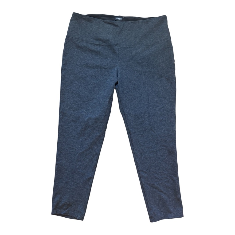 Jones New York Capri Women’s 1x Gray Heathered Stretch Cropped Leggings